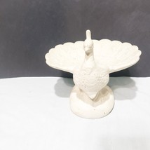 Peacock Candy Key Dish Ceramic Bisque Ready to Paint Unpainted U-paint 6.5&quot; Bird - £20.19 GBP