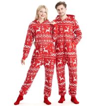 Giggling Getup Women Christmas Pajamas Hooded Nordic Print Red Size L - $528.57 MXN Giggling Getup Women Christmas Pajamas Hooded Nordic Print Red Size L - $528.57 MXN