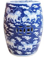 Garden Stool White Lion Backless Blue Colors May Vary Variable Polished ... - £335.41 GBP