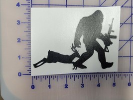Bigfoot Sasquatch Bigfoot Hunter with Buck M4 sticker 5&quot; Logo Vinyl Decal big ft - £3.00 GBP