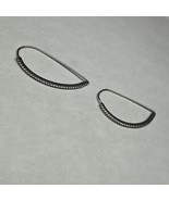 JCM .20 CTS CZ 925 STERLING SILVER DANGLE HOOK 1+3/4&quot; EARRINGS. - $41.11 CAD