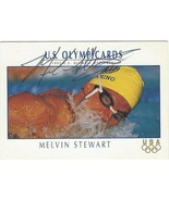 1992 IMPEL US OLYMPICARDS Melvin Stewart Autograph Signed Card #71 - £6.28 GBP
