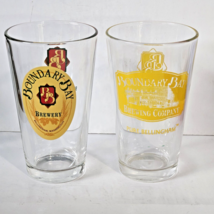 Lot of 2 Boundary Bay Brewing Co. Bellingham WA Beer Bar Pint Glass 5 7/... - $14.92
