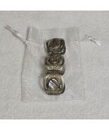 Vintage Sterling Silver Abalone Inlay 6 Panel Bracelet 7 ¹/⁸ Handcrafted  - $1,740.68 MXN