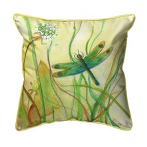 Betsy Drake Betsy&#39;s DragonFly Large Indoor Outdoor Pillow 18x18 - £37.15 GBP