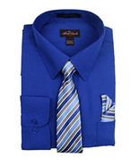 Alberto Danelli Boys Kids Long Sleeve Dress Shirt Set with Matching Tie 7 - $403.25 MXN