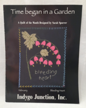 Indygo Junction Time Began In a Garden Quilt Block Pattern Bleeding Heart - £5.14 GBP