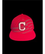 Cleveland Guardians NewEra 59FIFTY USA Flag July 4th Fitted Hat - Size 7... - $14.99