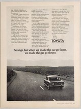1971 Print Ad The Toyota Corona 4-Door Sedan Car with 108-HP &amp; 25-MPG - £13.82 GBP