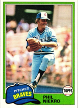 1981 #387 Phil Niekro Topps Atlanta Braves HOF - £1.95 GBP