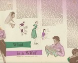 What is a Husband? &amp; What is a Wife ? Placemats 1957 - £14.21 GBP
