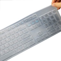 Silicone Desktop Keyboard Cover Skin Protector Compatible With Dell Km636 Wirele - £11.35 GBP