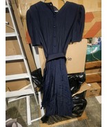 All That Jazz Maxi Dress 7/ 8 Blue Square Neck Cottagecore Vintage  - $18.81