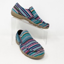 Roper Womens Multicolored Canvas Slip on Flat Comfort Shoes, Size 7.5 - £22.54 GBP