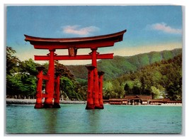O-Torii Shrine Gate Miyajima Hiroshima Japan UNP Continental Postcard Z6 - £4.87 GBP
