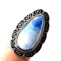 Blue Solar Quartz Vintage Style Gemstone Handmade Ring Jewelry 7.50&quot; SA 1941 - £5.18 GBP