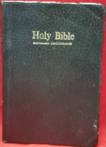 Holy Bible Dictionary Concordance 1984 KJV Nelson 162 Black Genuine Leather - £3.82 GBP