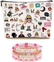 Makeup Bag Friendship Bracelets for TS Fans Music Lover Gift Makeup Bag Singer&#39;s - £27.01 GBP