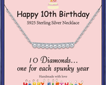Birthday Gifts for Girls Necklace, S925 Sterling Silver Pendant CZ Heart... - $42.14
