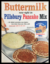 1956 Pillsbury Buttermilk Pancake Mix Vintage Print Ad - £11.14 GBP