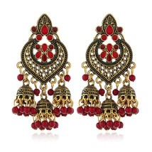 Retro Indian Bollywood Kundan Jhumka Jhumki Drop Earrings Gypsy Fashion Earring  - £8.34 GBP