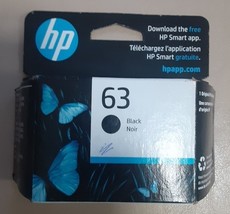 HP 63 Black Ink Cartridge F6U62AN Exp. 11/23 Made In Malaysia NEW &amp; SEALED - $21.51