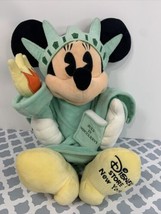 Disney Store New York Minnie Mouse Statue of Liberty 12&quot; Plush Pre-Owned - £10.11 GBP