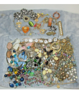 Vintage Now Estate JUNK DRAWER Jewelry Lot Harvest Craft Fix LBS J2 - $19.80
