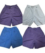 3x Liz Claiborne Lizsport Pleated Cotton Shorts 90s High Rise USA Sz 4 Mom - $470.27 MXN