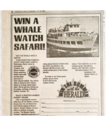 1993 Bay State Cruise Ship Advertisement Whale Watch Safari Trip DWJJ15 - $34.17 CAD