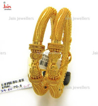 18 Kt, 22 Kt Real Solid Handmade Yellow Gold DUBAI Bracelet Bangles 42 -... - $3,342.80+