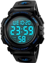 MJSCPHBJK Mens Digital Sports Watch, Waterproof LED Screen Large Face Military W - $34.14