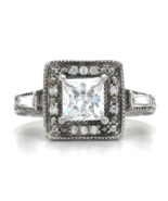 .925 Sterling Silver Size 6 Cubic Zirconia Ring 4.8g - $100.84 CAD