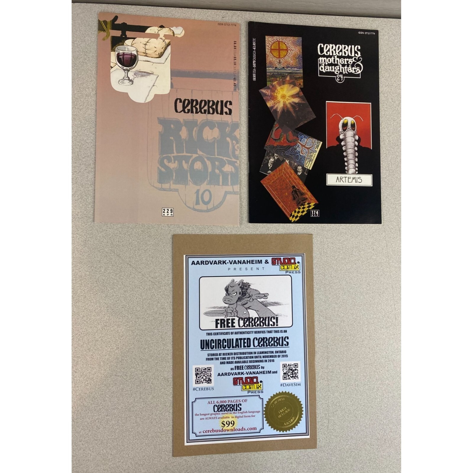 Cerebus Rick Stors #10  &amp; Cerebus Mothers And Daughters #24 Uncirculated - $14.84