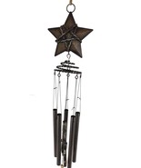 Rustic Western Lone Star With Barbed Wire Cords And Pistol Guns Wind Chi... - £36.08 GBP