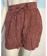Liz Claiborne Red, White, Black Print Drawstring Waist Shorts Size L - $26.05 CAD