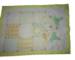 Carters Vintage baby crib blanket yellow trim sleeping bears clown party... - $51.97