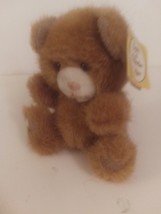 Russ Caress Soft Pets Small Brown Teddy Bear Approx. 6&quot; Mint With All Tags - £11.79 GBP