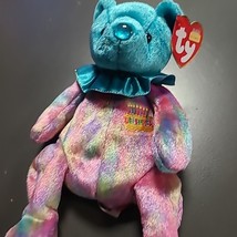 Ty Beanie Baby December Birthday Bear with Tag EUC 2001 Tie Dye  - £6.90 GBP