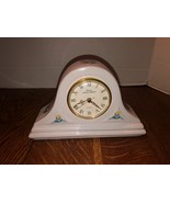 Pretty Laura Ashley Parfums Floral Porcelain Quartz Mantel Clock-Works! - $19.11 CAD