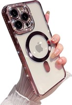Compatible with iPhone 14 Pro Max Case for Women,Magnetic Wirless Chargin (Pink) - £12.34 GBP