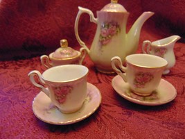 Victoria&#39;s Garden Porcelain Mini Child&#39;s Tea Set with Rose&#39;s - $29.69