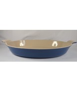 Vintage Le Creuset Enamel Cast Iron Oval Gratin Baking Dish Marsielle Bl... - $109.34 CAD