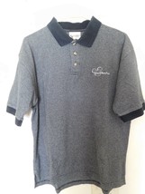 Shirt Men&#39;s Knit Walt Disney Polo Golf Dk Navy/White Short Sleeved Sz M Euc (Cc) - £15.57 GBP