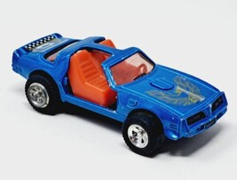 Vintage Pontiac Firebird Pull Back Toy Car Blue No. 5 - No Doors Hong Kong Made - £4.02 GBP