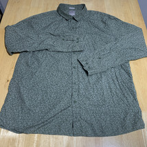 A-Frame Stretch Regular Men&#39;s Button Up Long Sleeve Shirt Size XXL Green - $15.78