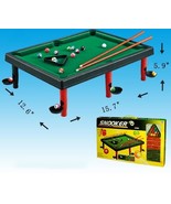 16&quot; x 13&quot; TABLE TOP POOL SNOOKER GAME SET gift game toy miniature ques b... - £15.17 GBP