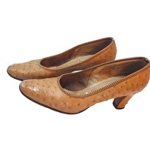 Vintage Deliso, Ostrich Leather Women&#39;s Shoes, Custom Sizing  - Collectible - $75.20