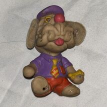 Vintage LJN TOYS Rubber Wrinkles Dog - Finger Puppets 3.5" w/ Puppy Surp... - $9.85
