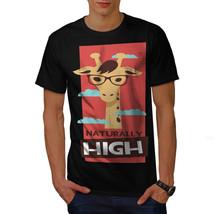 Wellcoda I Am Naturally High Mens T-shirt, Giraffe Graphic Design Printed Tee - £14.64 GBP+